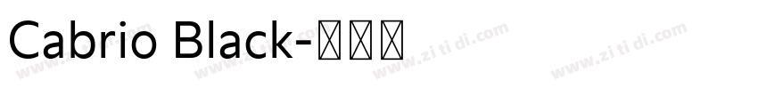 Cabrio Black字体转换
